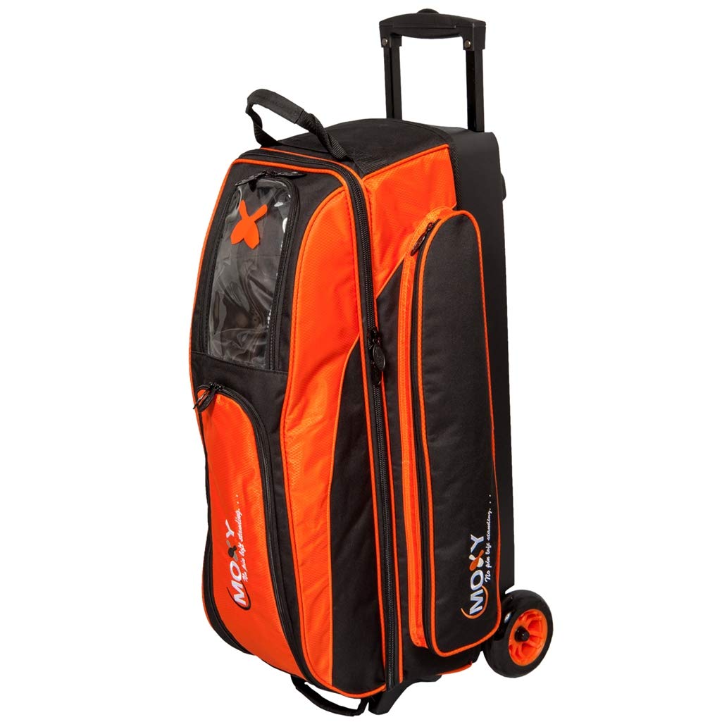 Moxy Bowling Products Blade Triple Roller Bowling Bag- Orange/Black