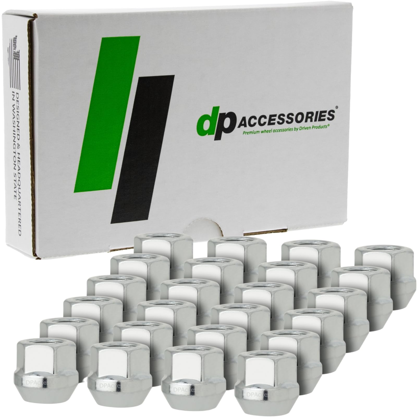 DPAccessories Zinc M14x1.50 Lug Nuts for Aftermarket Wheels - Open End Bulge Acorn - 21mm (0.83