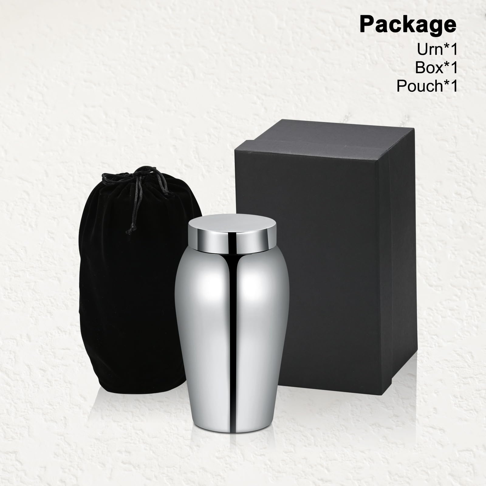 Small Urns for Human Ashes Angel Wings Cremation Urns for Ashes Stainless Steel Urns Funeral Memorial Keepsake for Women Men Ashes Holder (Paw - Image 4