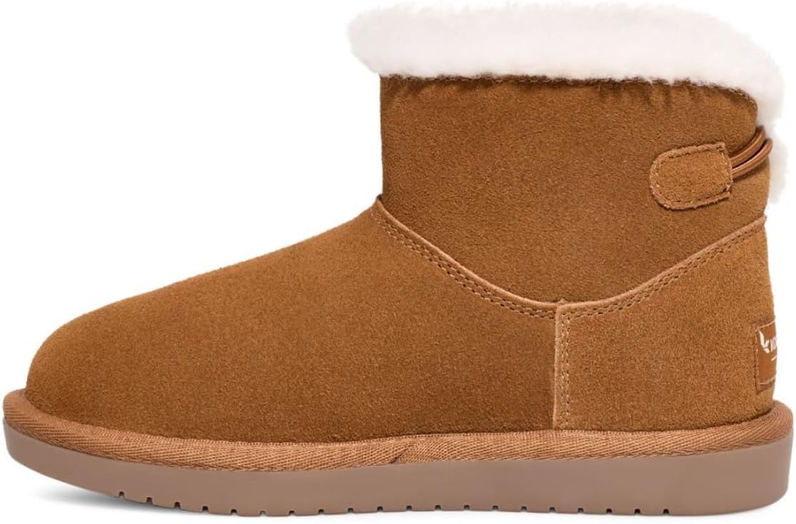 Koolaburra by UGG Nalie Mini Fashion Boot, Chestnut, 2 US Unisex Little Kid