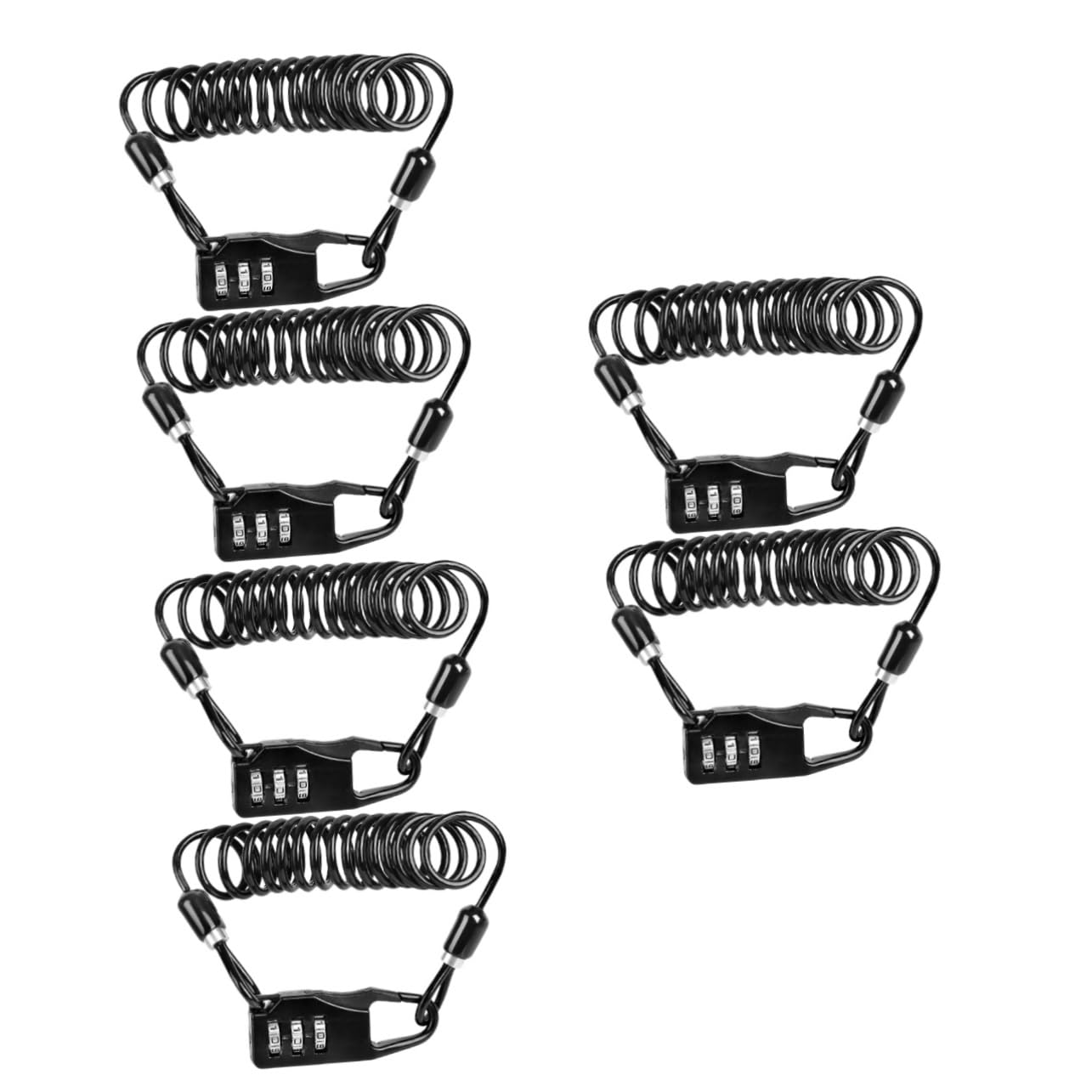 ibasenice 3 Set Lucchetto A Combinazione Con Cavo Per Bici Elettrica Scooter Bicicletta Lucchetto Per Casco Accessori Per Telefono Lucchetto Per Casco Da Cavo Per 2 pezzi*3