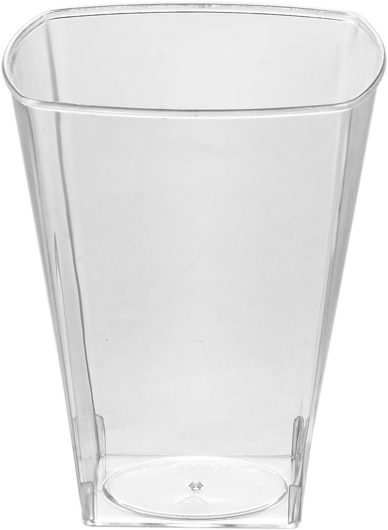 Square Plastic Cups 8 oz. Clear Count of 14 Health