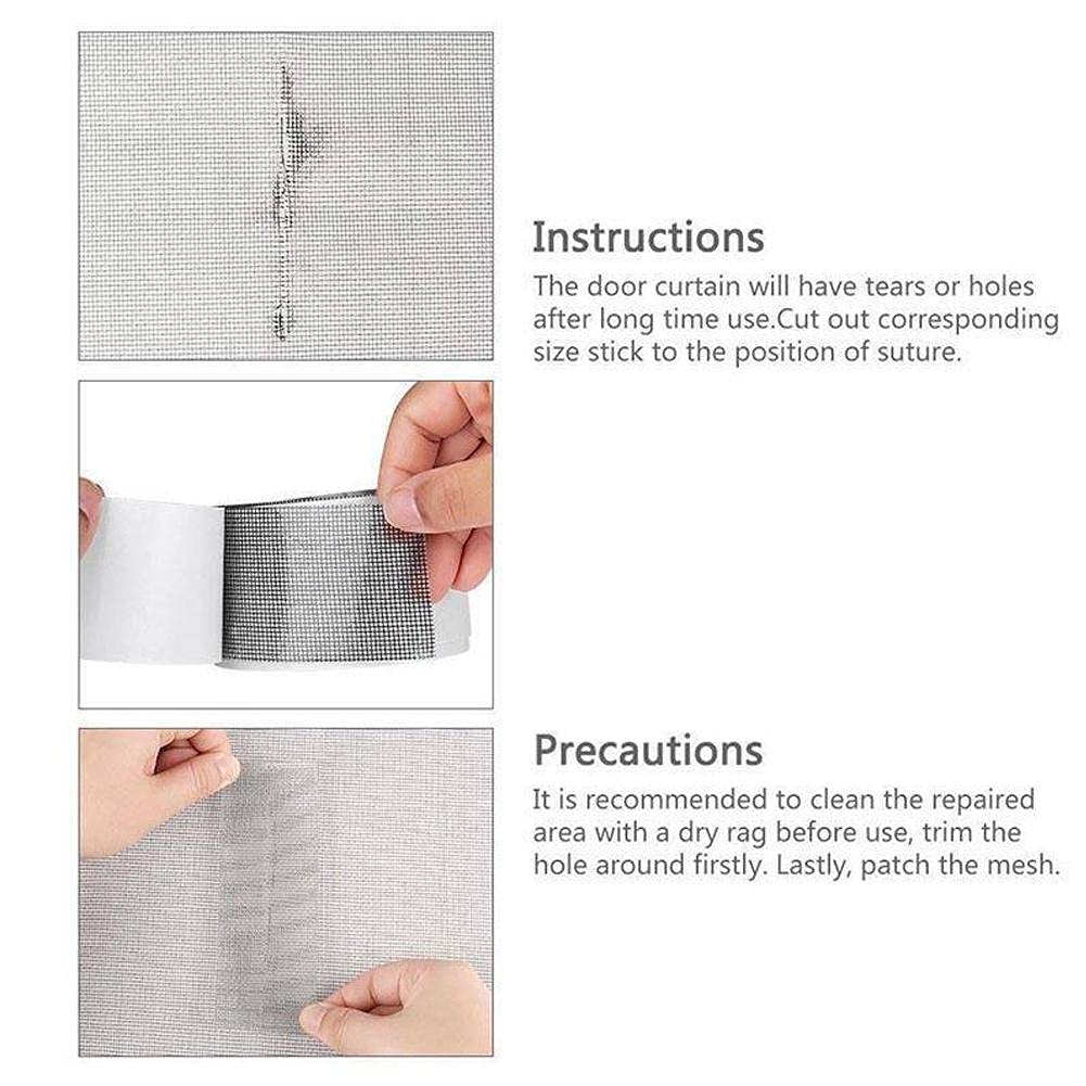 Breewell Waterproof Sticky Netting Screen Anti-mosquito Mesh Window Hole Patch Repair Tape | 2 Inch X 2 Meter 2