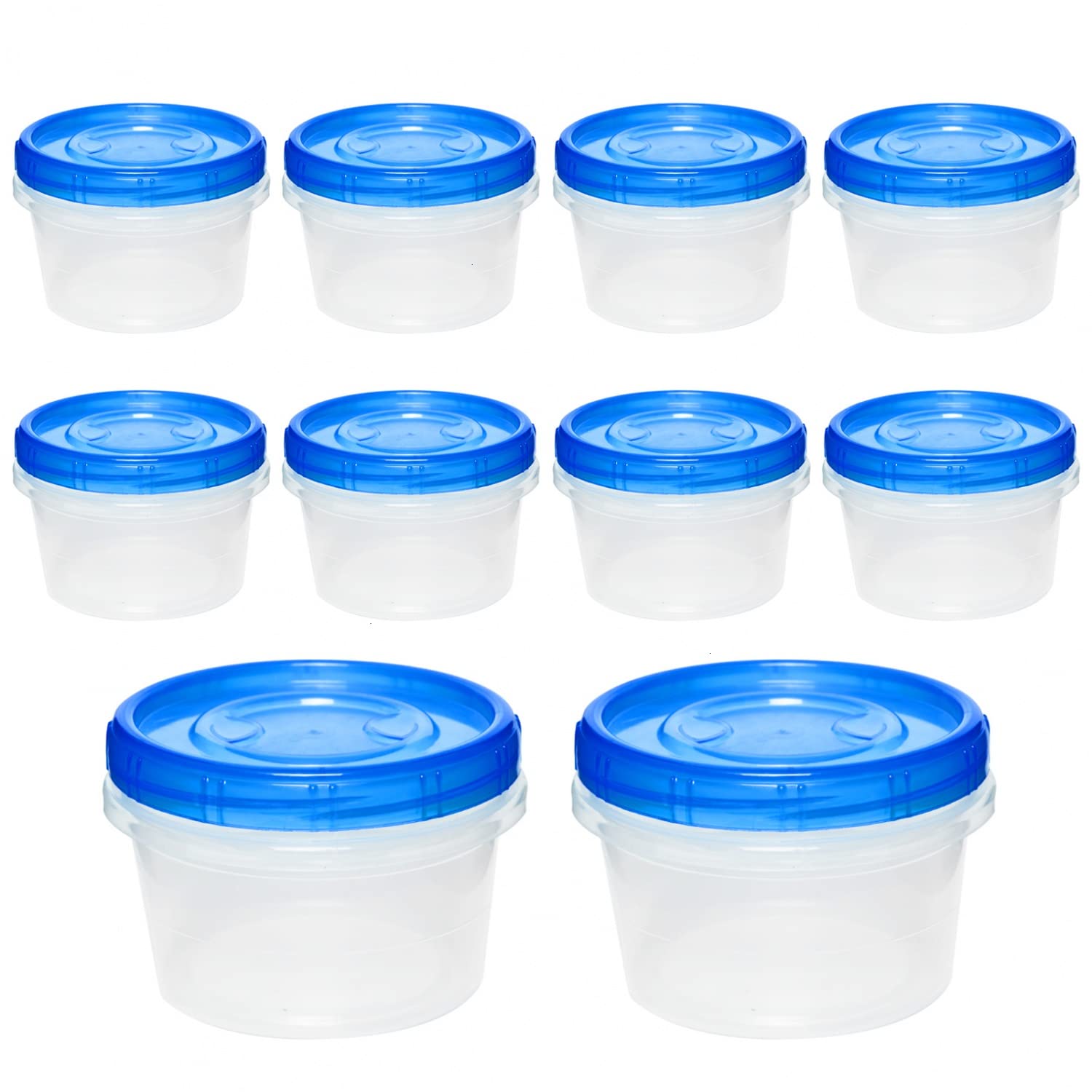 SenseYo Food Storage Containers 16 Oz Airtight, Fridge Organizer Leakproof Salad Dressing Container with Durable Lids,Stackable Clear Plastic Canisters BPA-Free,Kitchen Pantry Organization(10 Pcs)