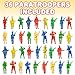 ArtCreativity 36 Packs / 2.5” Army Parachute Toys for Kids, Vinyl Parachute Men Toy in Assorted Colors, Durable Plastic Army Men Action Figures Hand Throwing for Boys & Girls