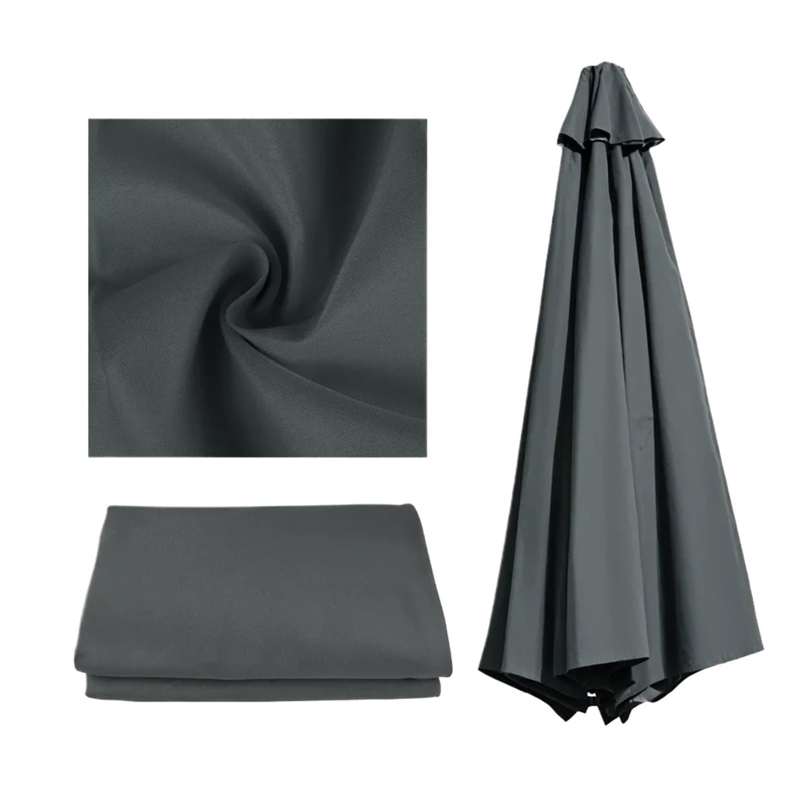 Replacement Parasol Canopy Parasol Replacement Cover 6 Ribs/8 Ribs Market Patio Umbrella Cloth Canopy Cover Waterproof Sunshade For Outdoor Garden