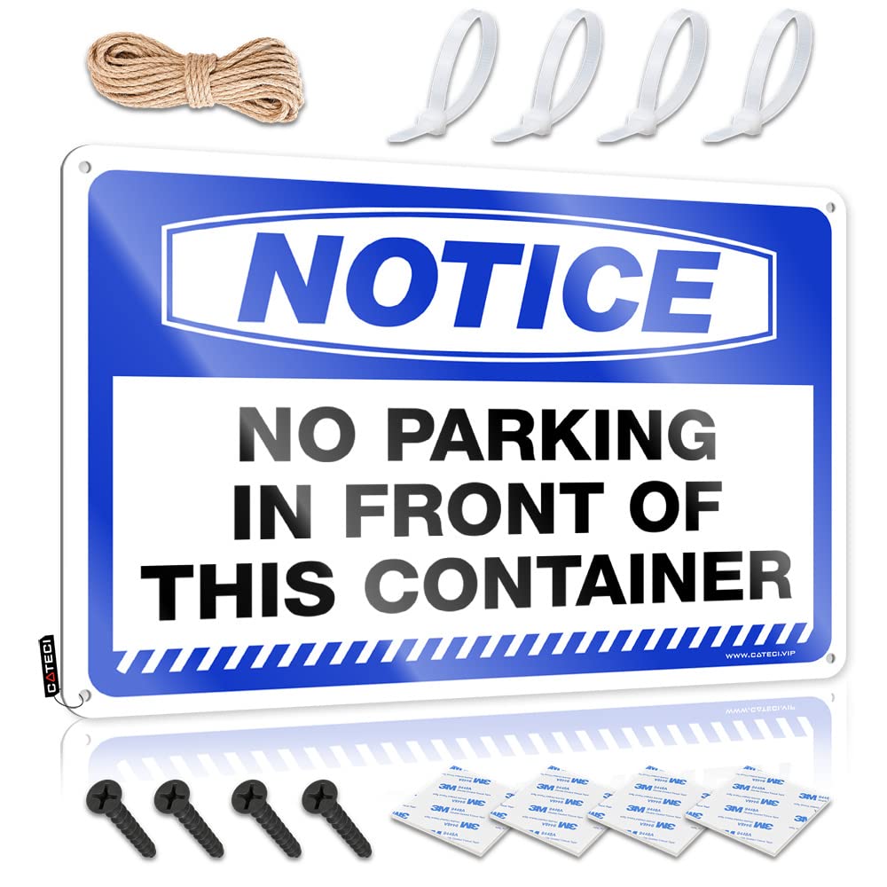 IBWNBBUSN Bar Mirrors For Man Cave Notice No Parking In Front Of This Container Tin Sign Retro Metal Signs Funny Metal Bar Signs(30X40CM)