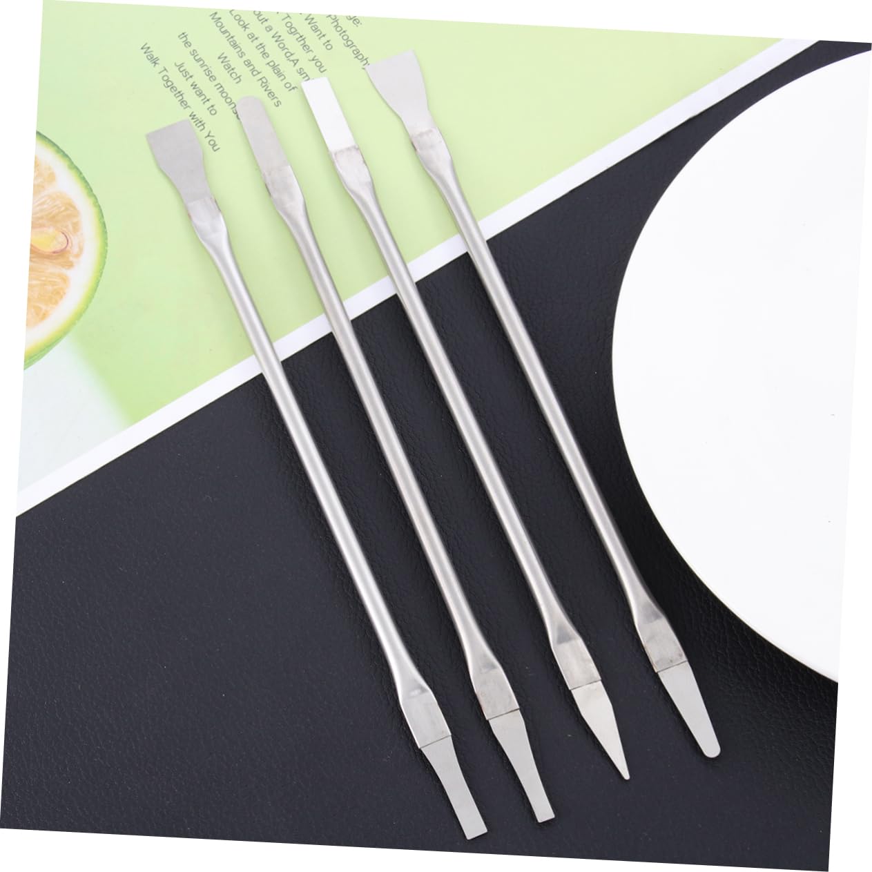 Mipcase DIY Tool Kit 5pcs LCD Chip CPU Pry Tool Set Metal Blade Spudger for Phone Laptop and Electronic Repair