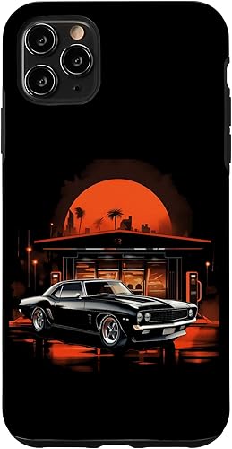Funda vintage para iPhone 11 Pro Max Muscle Car Classic Car