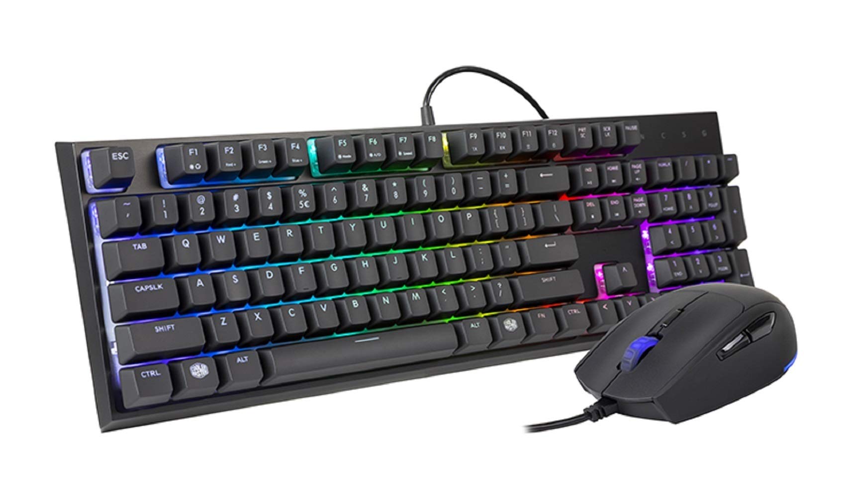 Cooler Master MasterSet MS120 Gaming Keyboard & Mouse Combo, Floating, Clicky Full RGB LED Backlit, On the Fly