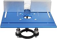 Vista 3 de Placa de inserción de mesa de enrutador de aluminio KETIPED, Bancos de carpintería con placa de enrutador abatible con guía de goniómetro y valla