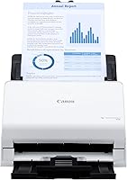 Canon imageFORMULA R30 Document Scanner - Fast 25ppm Duplex ADF, Plug-and-Scan USB, No Software Install for Home Office