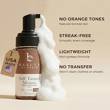Self Tanner Mousse - USA Made with Natural & Organic Ingredients