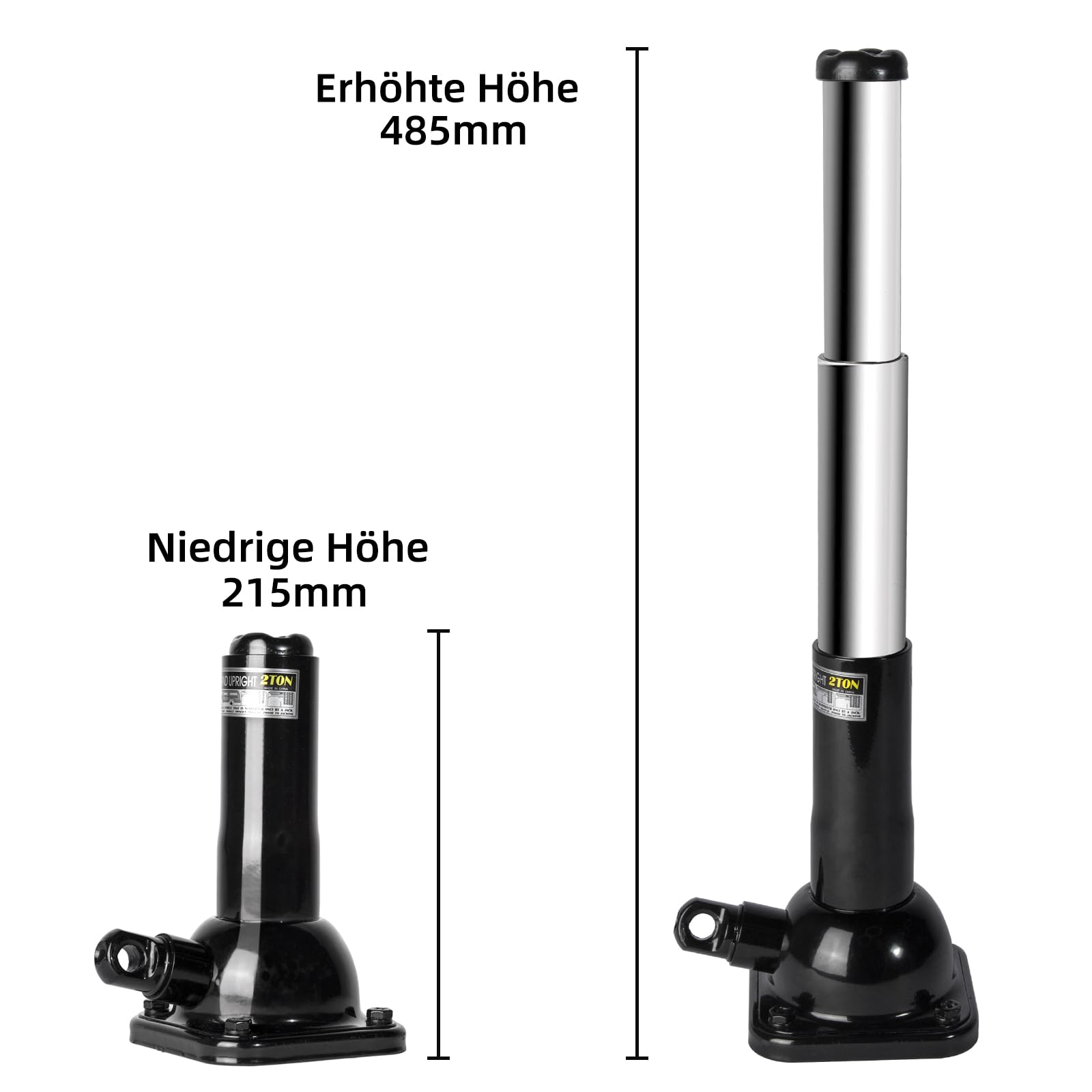 Pickup SUV cric non idraulico, portata fino a 2 T, bottiglia a spirale Jack e Jack Stands in uno, All-in-One Car Lift (107H)