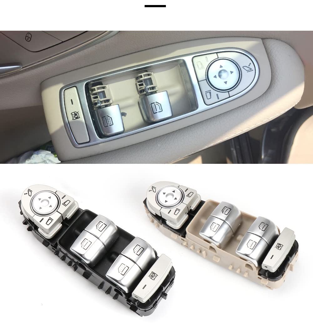 Per Mercedes per Benz per Classe S W222 2014-2019 Interruttore elettrico per alzacristalli anteriore auto, sostituzione 2229052004(Black Modle A)