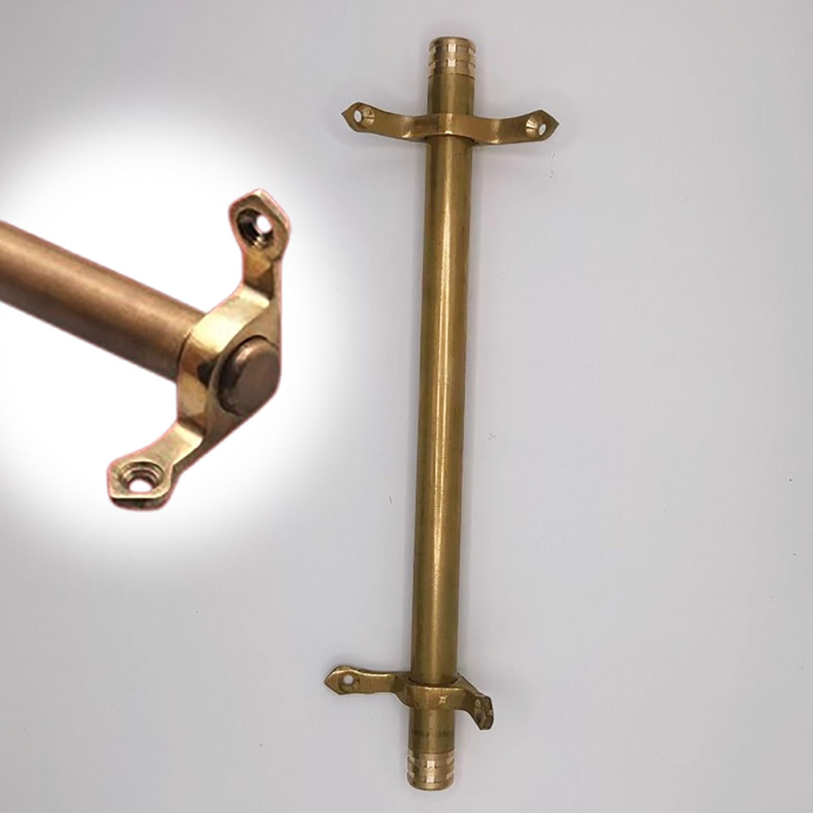 Barre de suspension pour tapis d'escalier en laiton doré réglable 51-112 cm