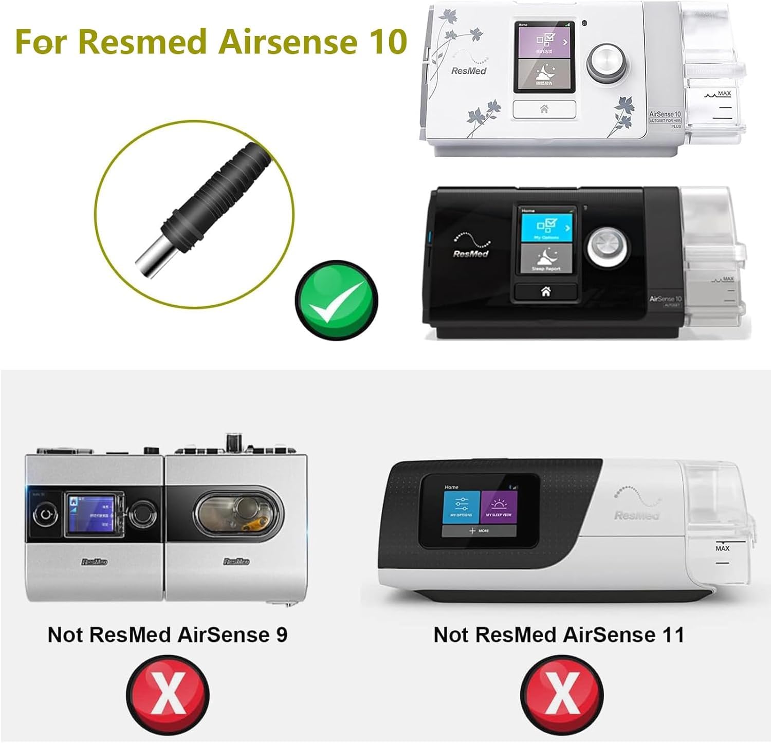 resmed airsense 10 cigarette lighter 12V/24V Adapter Power Supply for ResMed AirSense 10 AirCurve 10 Autoset AirSense  10 CPAP BiPAP Machine Lumis 100 150 AirSense S10 Elite Vehicle Cigarette  Lighter Car Charger : Amazon.ie: Industrial & Scientific