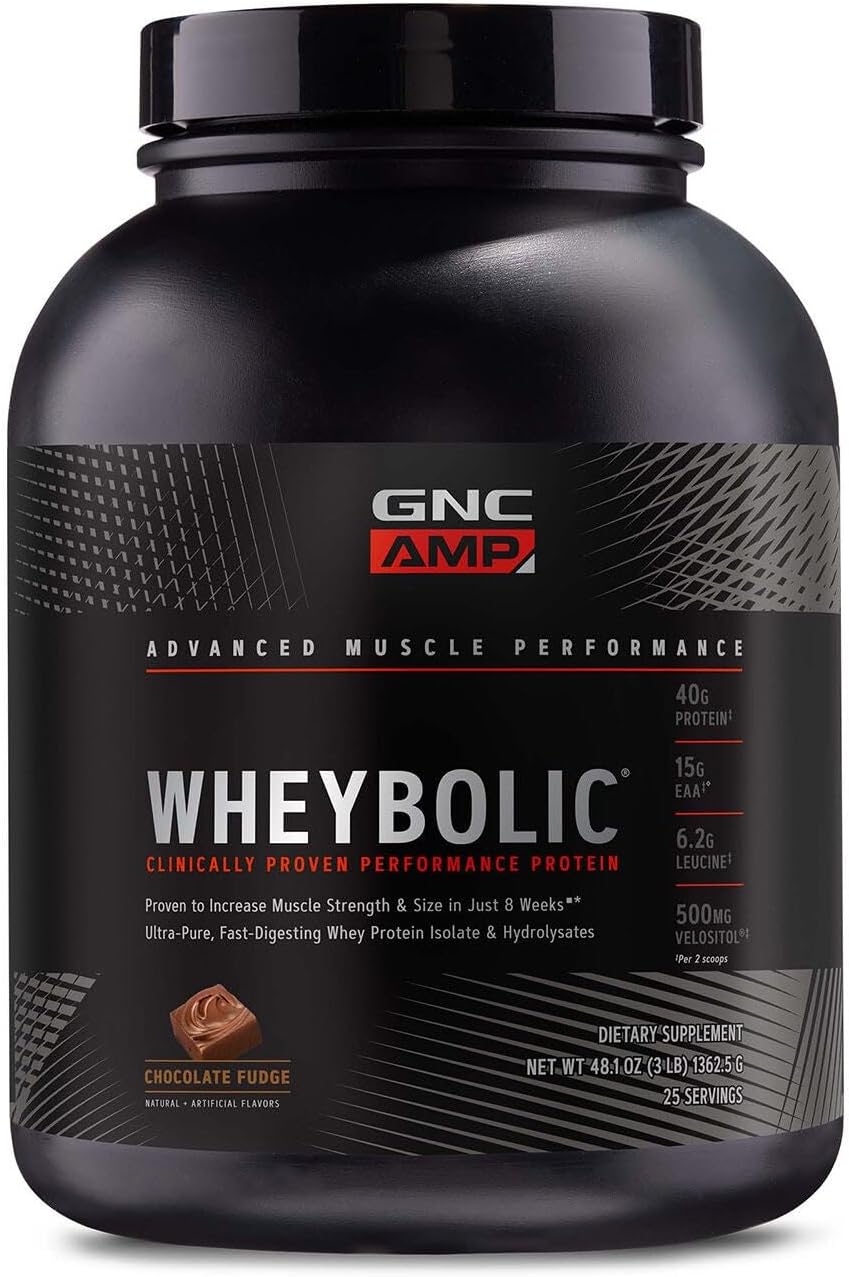 GNC AMP WHEYBOLIC™ WHEY PROTEIN 25 SVG [(CHOCOLATE 55.1 OZ)