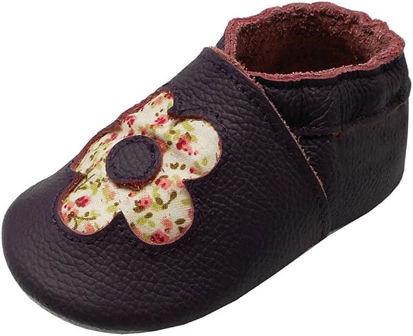 YIHAKIDS Bébé Filles Garçons Chaussures Cuir Souple Enfant Chaussons Cuir Doux Chaussures Premiers Pas - 1