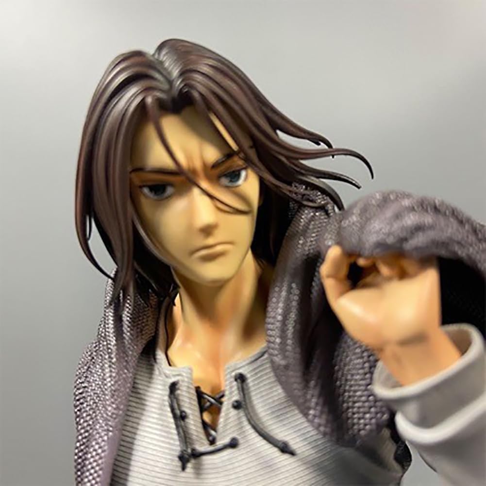 LUNK Eren Jaeger Figures Heads Replaceable Eren Jaeger Action Figure Anime Statue Figurine Collectible Home Decor Gifts11.8in