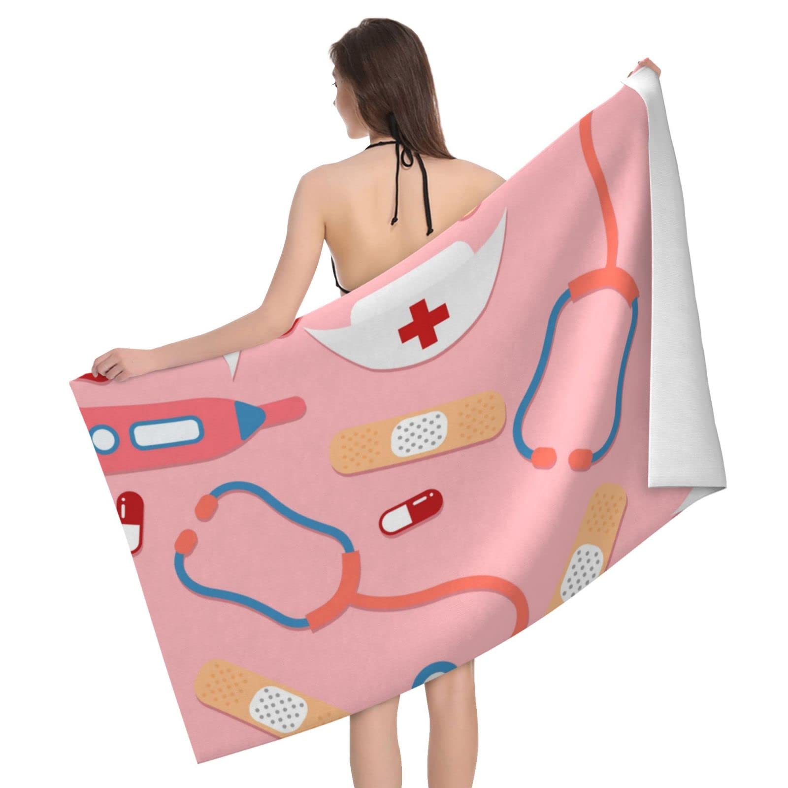 Lawenp CuteBath Towel Beach Towel Popular Durable Stylishffy Touch Highly Absorbent Quick Dry Polyester 32" X 52" Also As A Gift