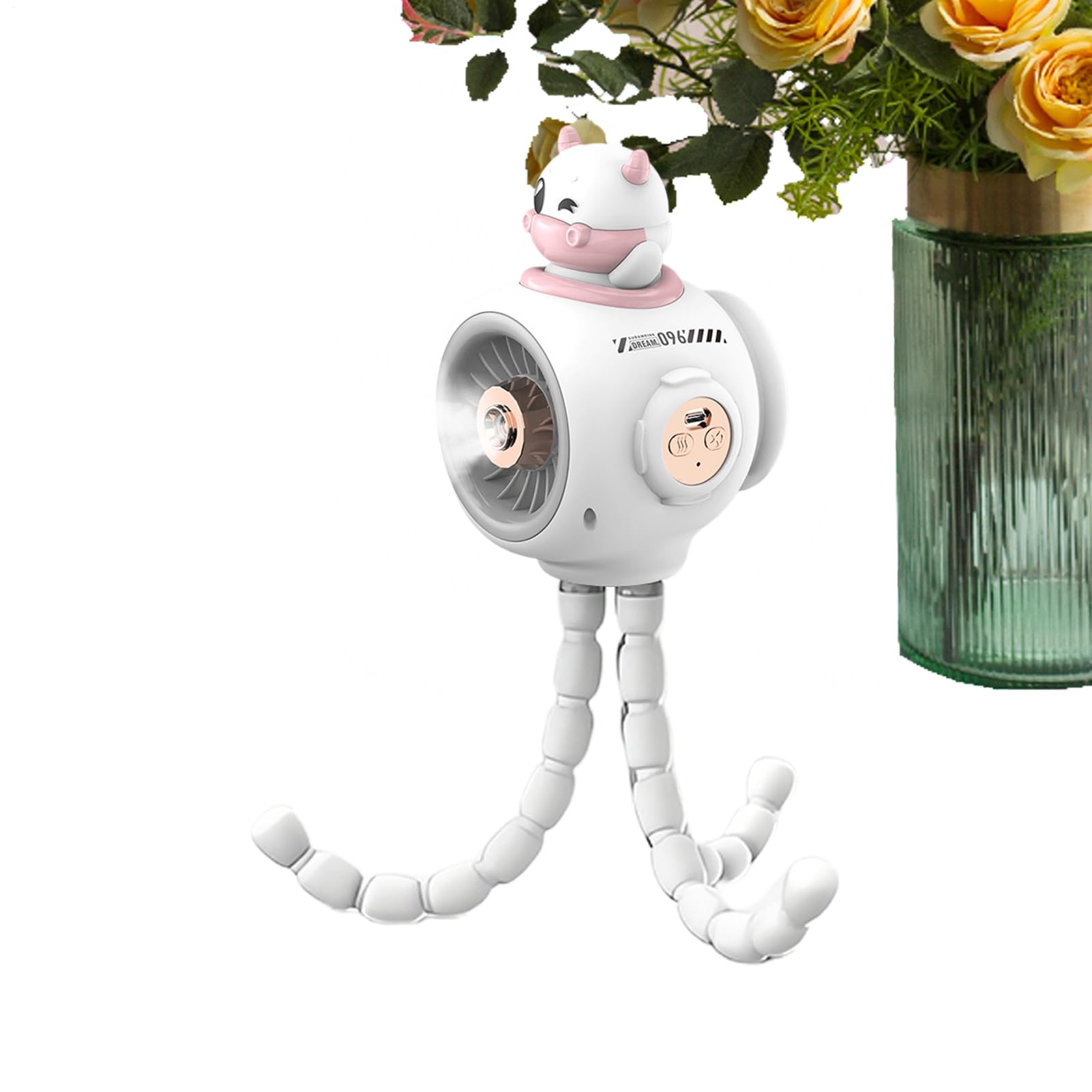Ventilatore rinfrescante per passeggino, ventilatore con supporto per sedia | Dispositivo di raffreddamento con schermo intelligente per campeggio, sedie auto e viaggi all'aria aperta