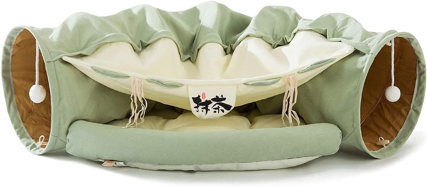 House Of Pets 2 in 1 Cat Bed+ Cat Tunnel for Indoor Cats, Cat Tunnel with Collapsible Washable Cat Home for Small Medium and Large Cats. (Matcha Green) (B0CL212Q64) Amazon Price History, Amazon Price Tracker