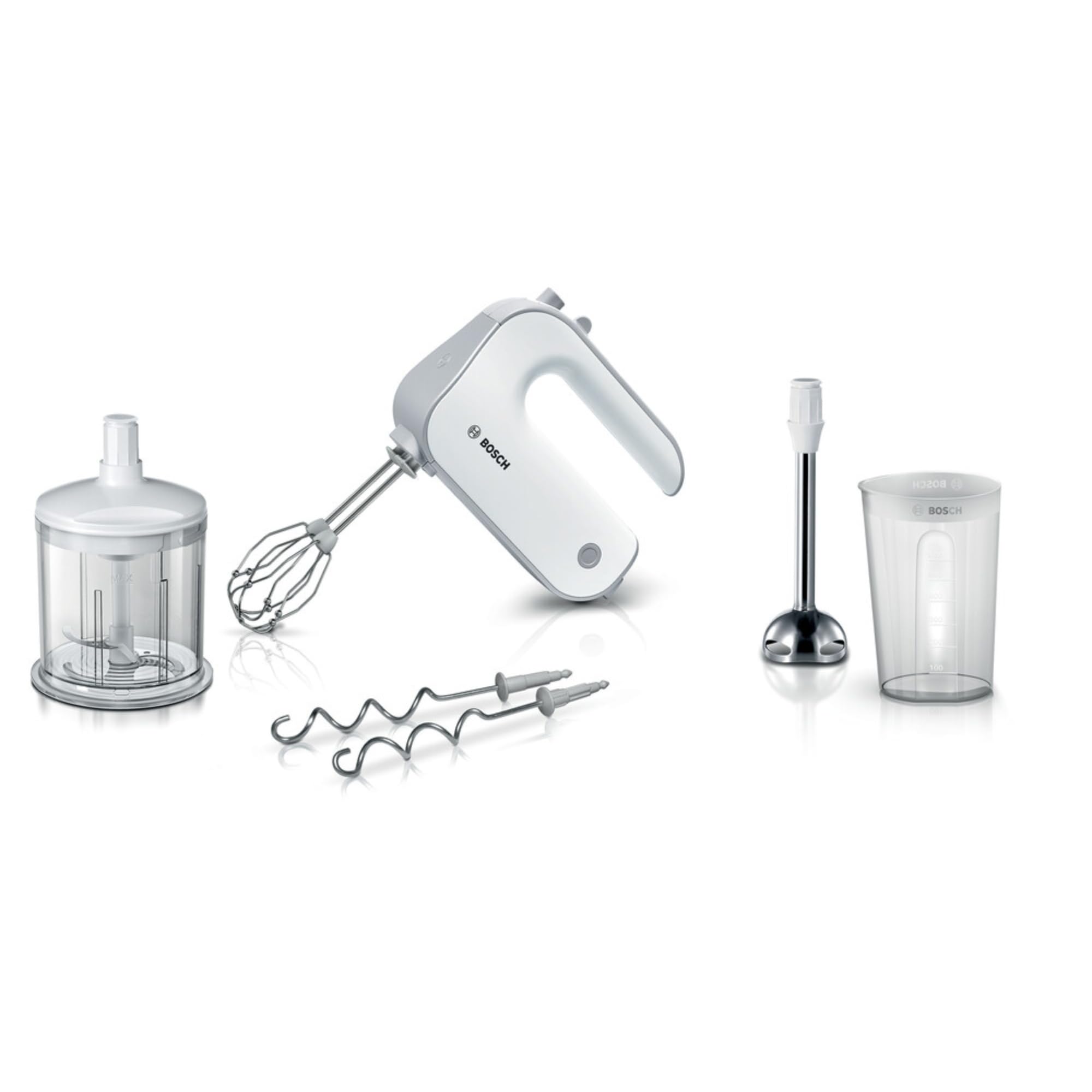 Bosch Styline Pastry Blender, 500 W, 5 speeds, FineCreamer, Stainless Steel Blades, White, MFQ4080