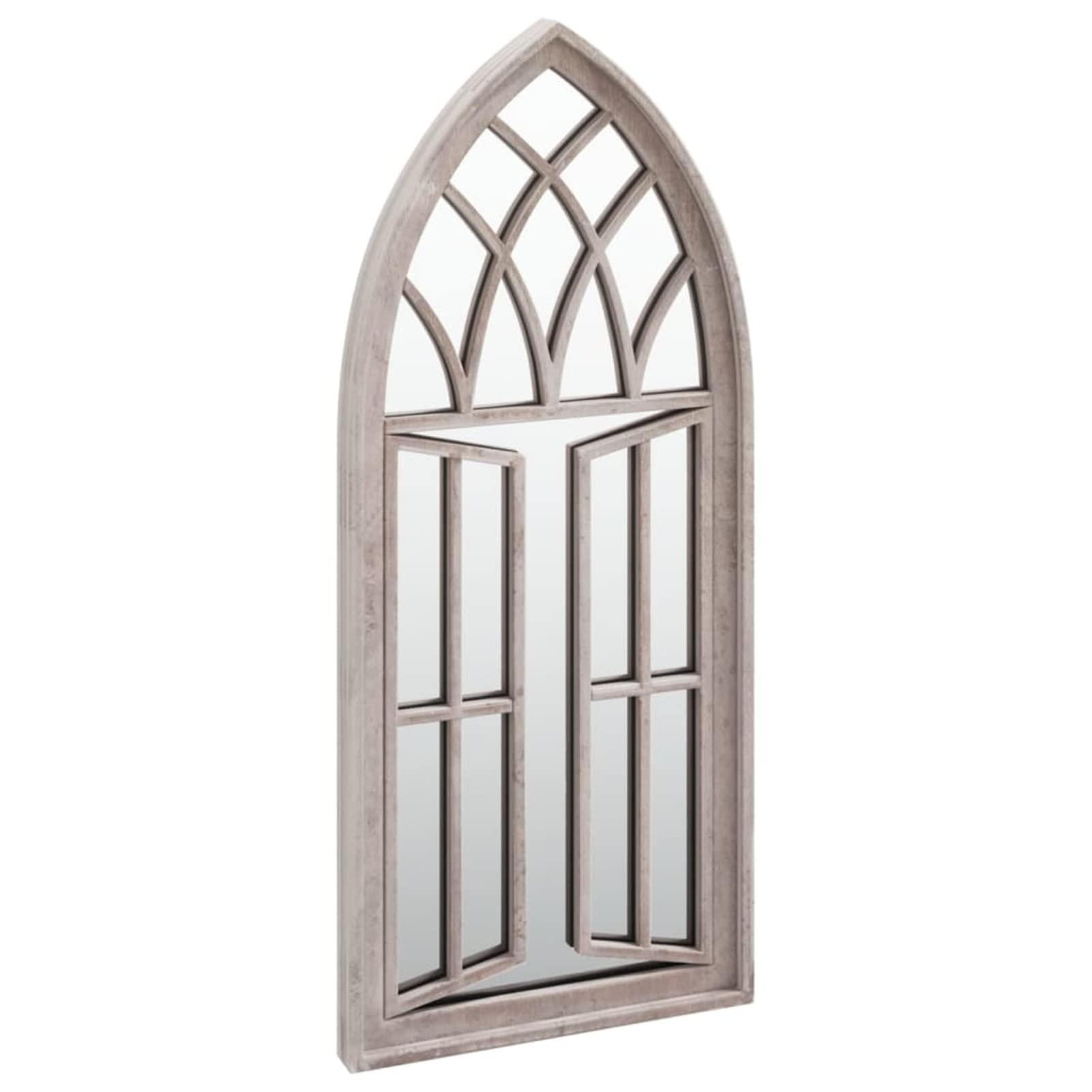 Tidyard Miroir de Jardin Miroir Décoratif Fer pour Utilisation extérieure Sable 70x30 cm