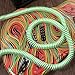 M MAKA Premium Guitar Coil Cable 30 Feet, Instrument Coiled Curly Cord for Guitar Bass, 1/4 inch Right Angle to Straight, Surf Green