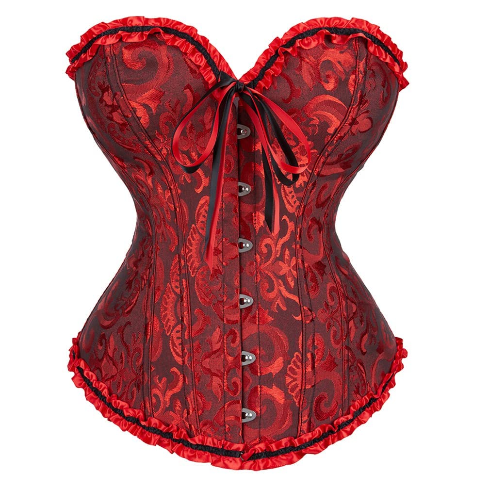 SZIVYSHI Corset Tops for Women, Bustier Shapewear Lingerie, Lace Waist Push Up Bodysuit