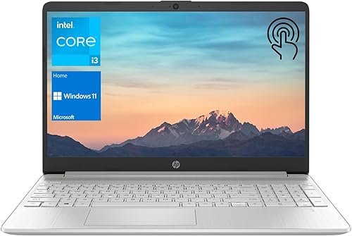 HP Laptop con pantalla táctil HD de 15.6 pulgadas, Intel Core i3-1215U (Beat i5-1135G7), 12 GB de RAM, 256 GB SSD, gráficos Intel UHD, WiFi,