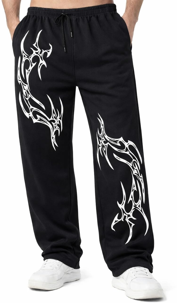 mank-d Men's Fashionable Trackpants for Exercise Trendy Men's Lower, with Prints-picture-16