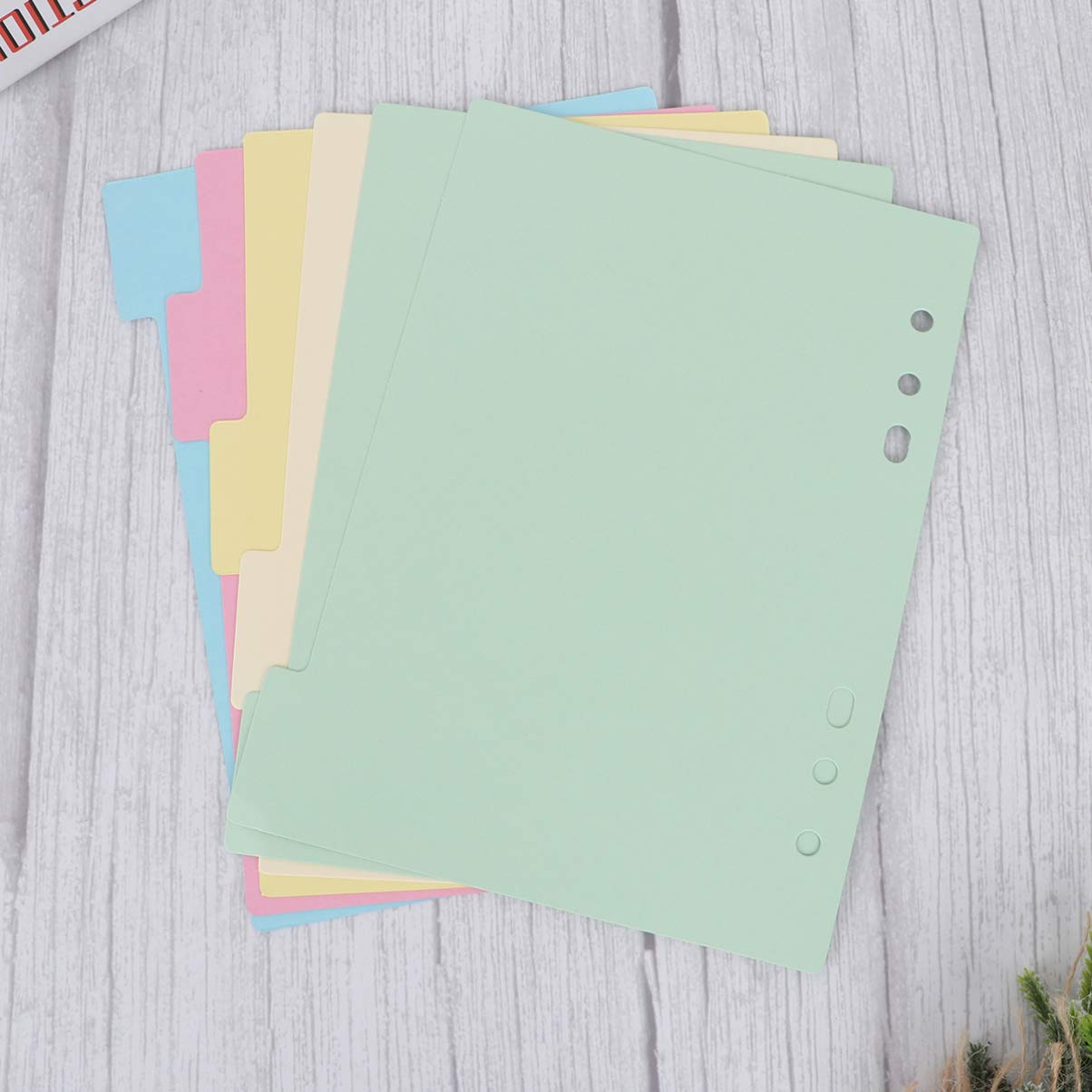 12 Separadores Transparentes A5 Para Carpetas De 6 Agujeros - Organizadores De Páginas Para Cuadernos