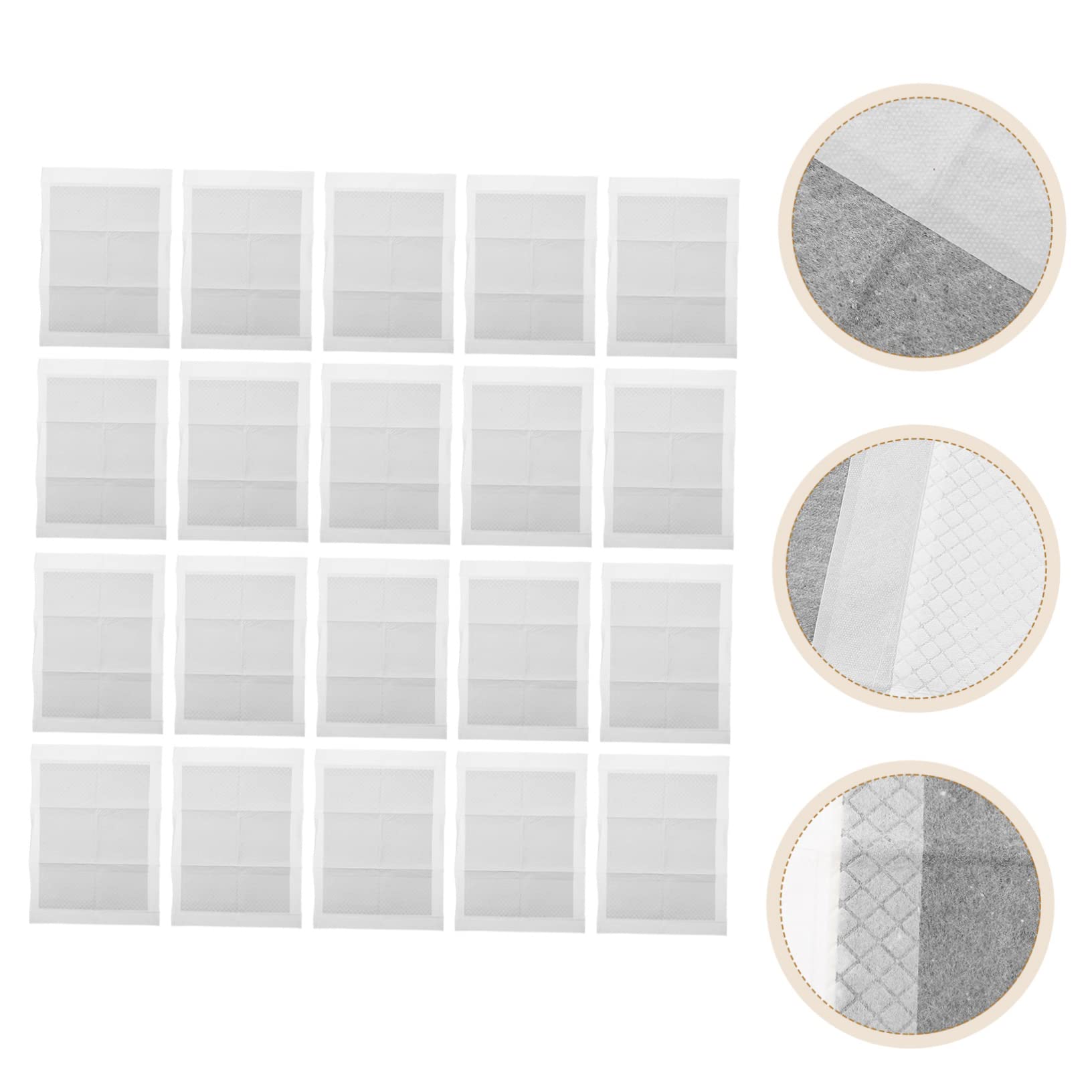 VANZACK 100 Alèses Jetables pour Chiens et Chats, Tapis de Propreté à Forte Absorption, Anti-Fuite, pour Cage ou Maison, Lot de 100 | Film Pe et Molécules de Charbon de Bambou, Usage Maison ou Chambre D’hôtel, Format Jetable