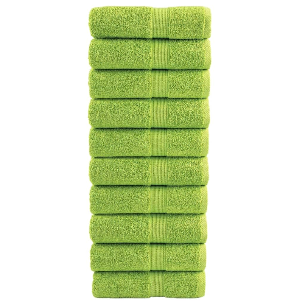 Mangloder SOLUND - Set di 10 asciugamani per ospiti, 30 x 50 cm, 600 g/m², 100% cotone, assorbenti, ad asciugatura rapida, morbidi, per bagno, WC, spa, benessere e fitness