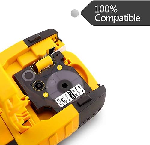 Miniatura 2 de FlyLong Cinta de etiquetas compatible con Dymo Rhino 5200 4200 18443 de 38 pulgadas, repuesto para etiquetas de vinilo permanente industrial DYMO