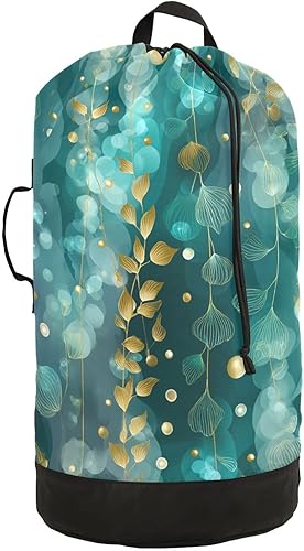 Vista 266 de Mochila de lavandería con correas ajustables para el hombro, bolsa de lavandería sucia para viajes, campamento, universidad, resistente, Rosa floral