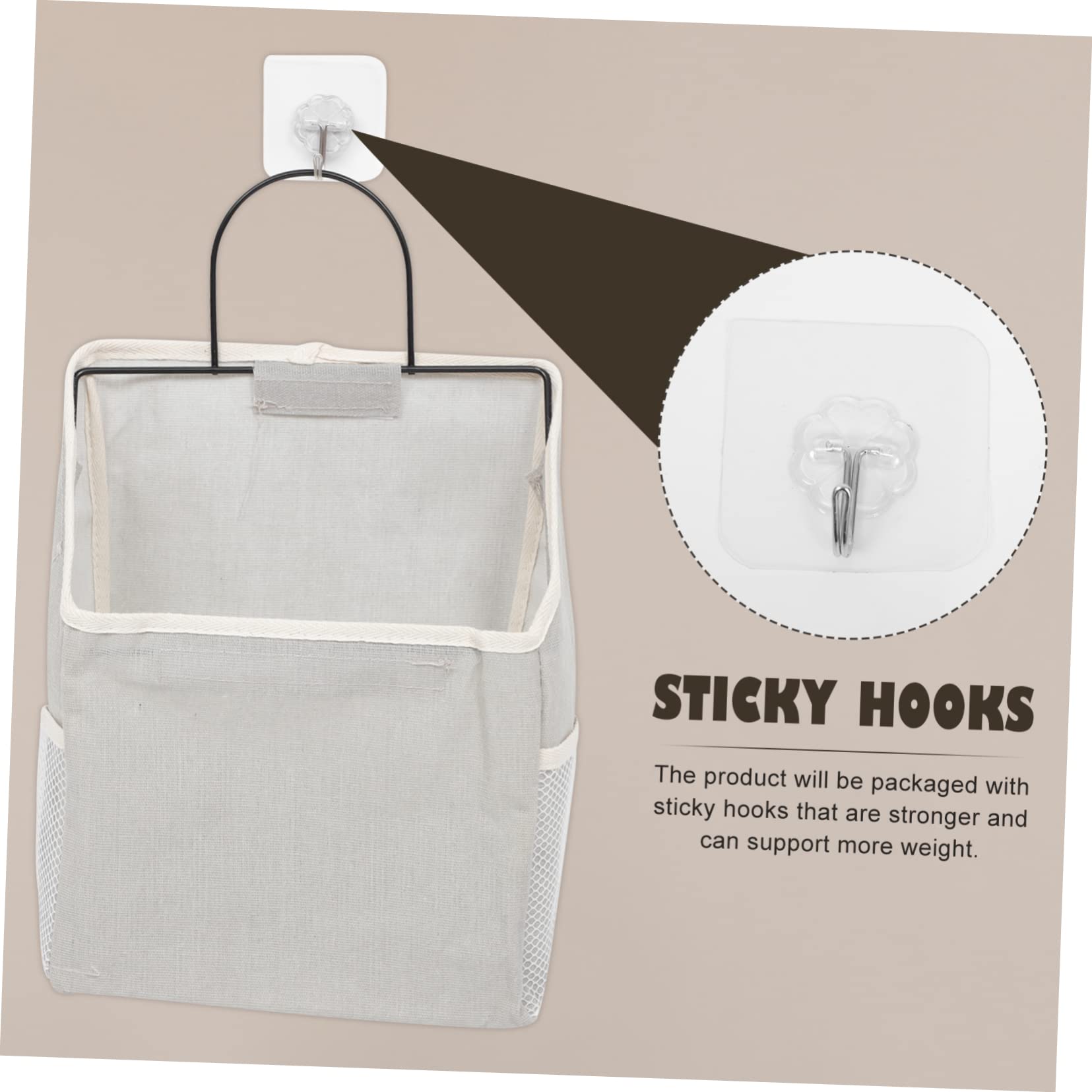 3piezas Bolsa De Almacenamiento Colgante De Pared Laterales para Dormitorio Sala De y Organizador para Revistas y Accesorios