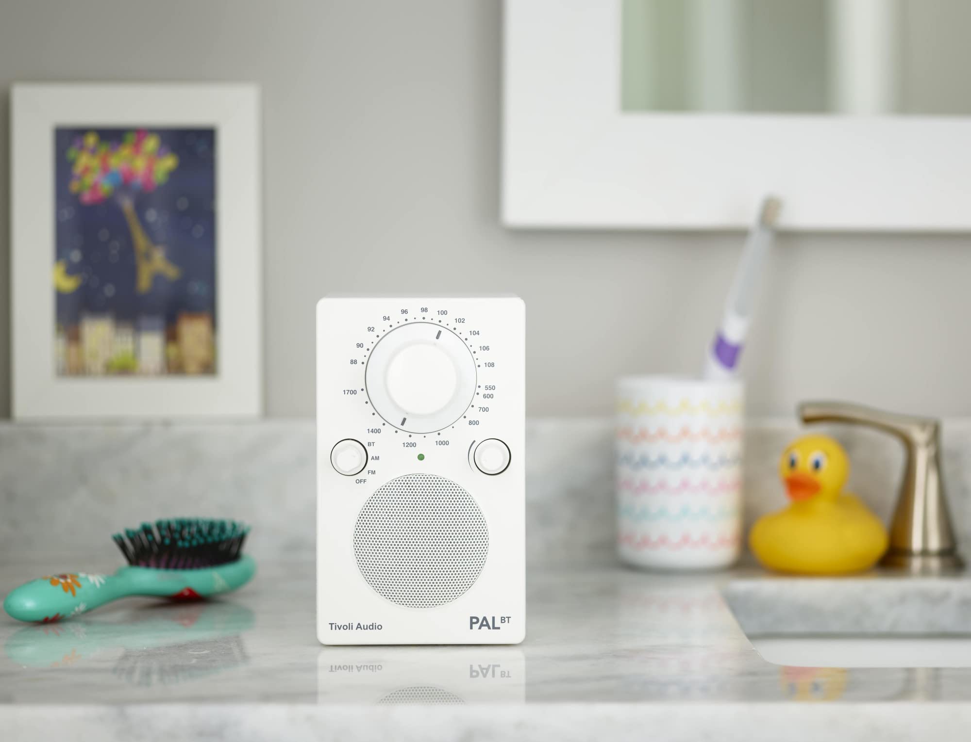 Tivoli Audio PAL BT - Portable Bluetooth AM/FM Radio (White)