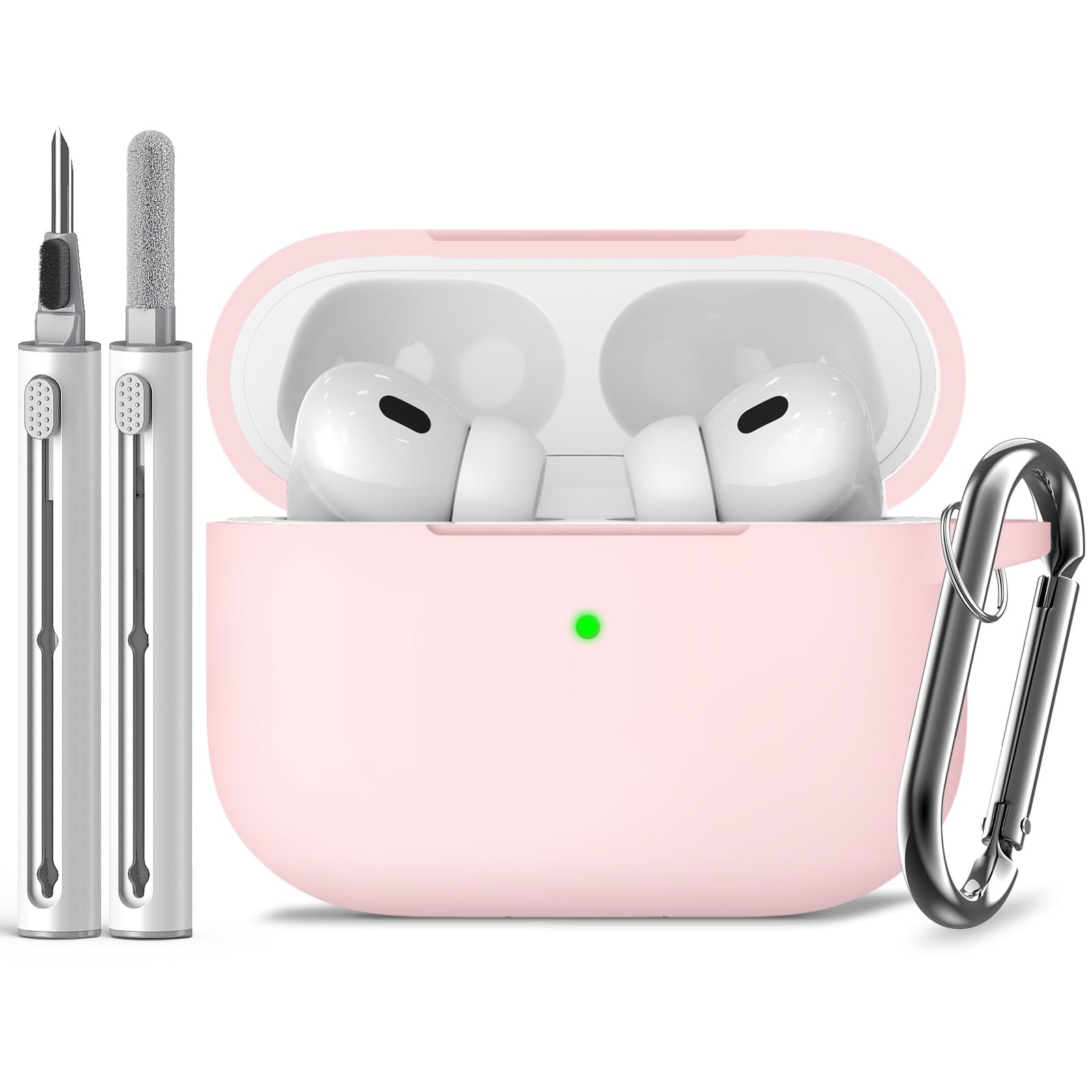Inesore Compatible with AirPods Pro 3 Case with Cleaning Kit, Silicone Protective Case Cover for Apple Air Pods Pro 3rd (2025), Unisex Design - Black — view 85