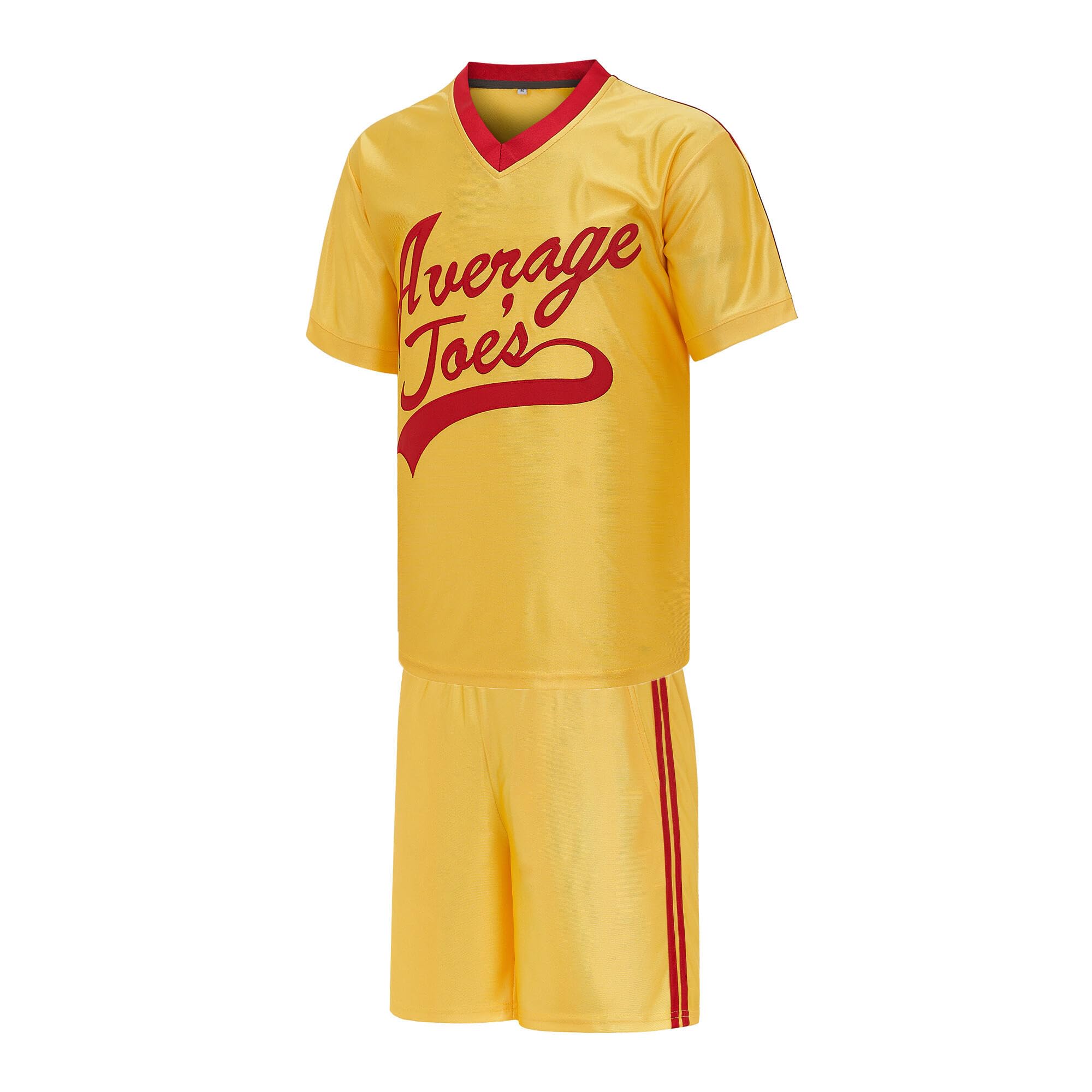 XWEARE Average Adult Joe's Yellow Jersey and Shorts Set Halloween Costume Cosplay, Yellow, XL