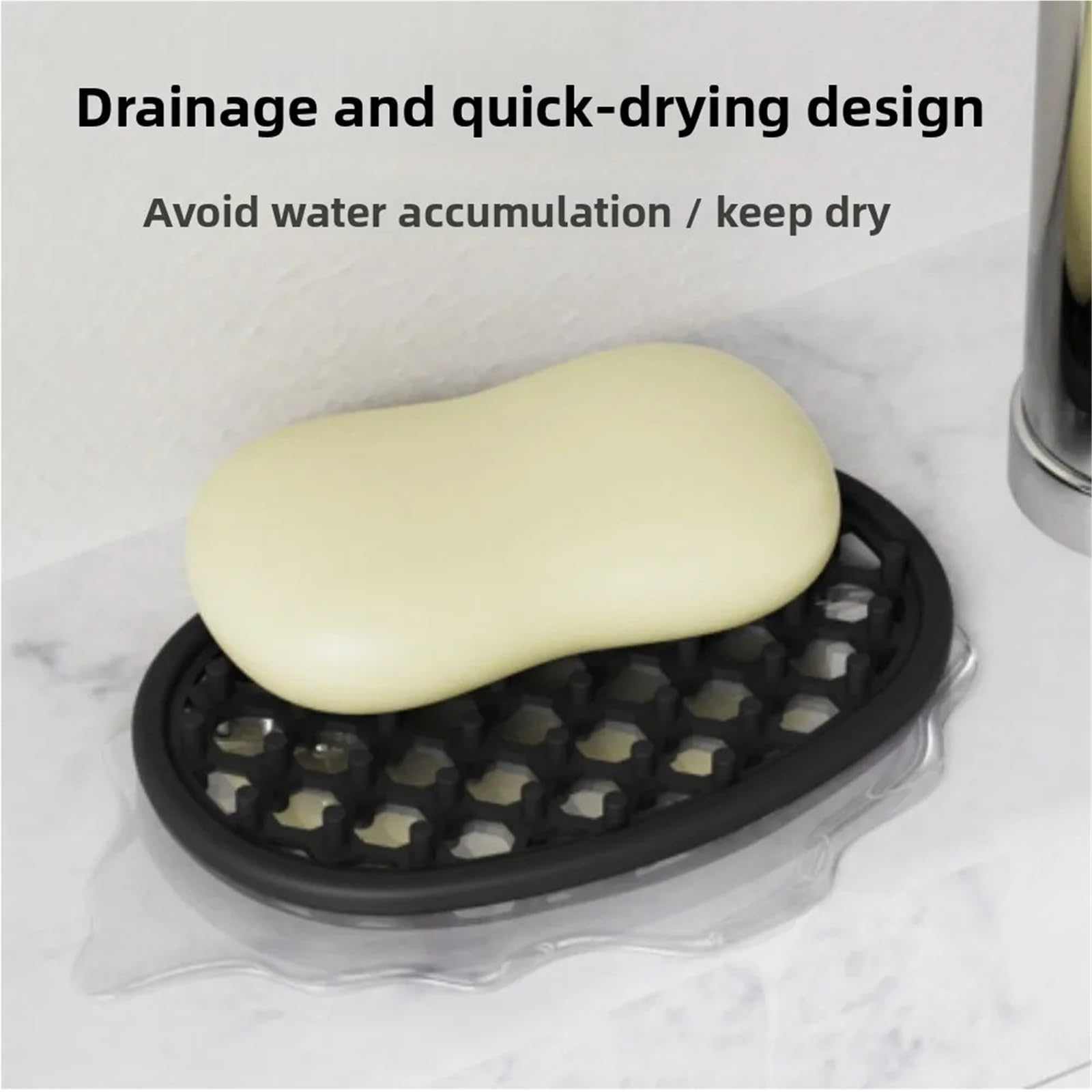 Jabonera portátil para la Ducha, 4 Uds Caja de jabón Silicona Estante baño sin Almohadilla Drenaje Perforada Multicolor(Mixed Color)