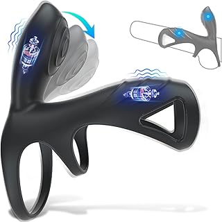 Vibrating Cock Ring, Penis Ring Wearable Vibrator, Adult Male Couples Sex Toys for Men Couple Pleasure, Silicone Rings G spot Clitoris Vibrator Stimulator with 10 Modes, Men's Sex Toy Vibrators Sleeve