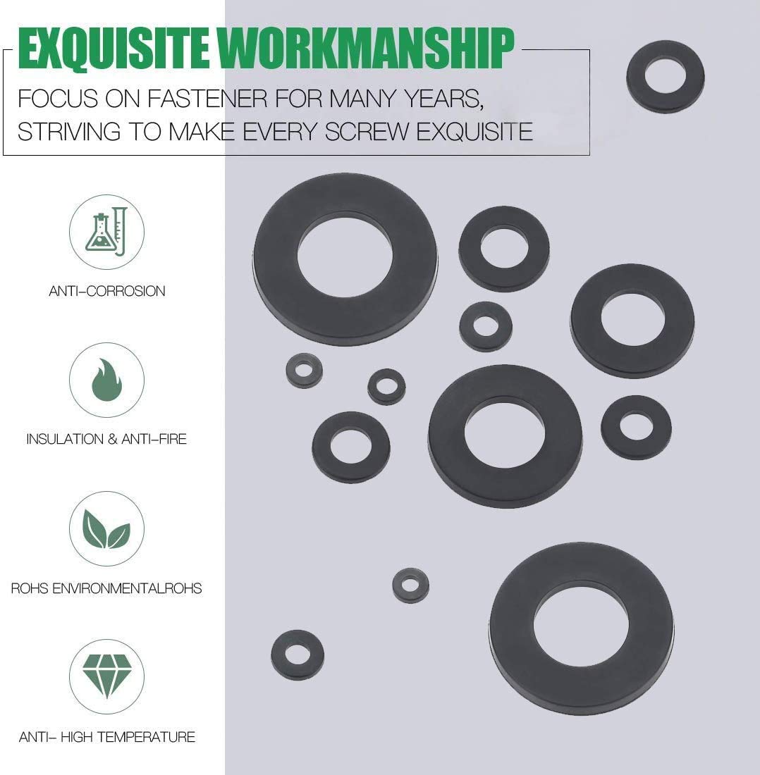 Rondella di plastica serratura spessore sottile rondella in silicone nero m2 m4 m5 m8 m16 m24 14mm pa66 rondelle piatte in nylon di plastica Rondella di plastica serratura spessore sottile rondella in silicone nero m2 m4 m5 m8 m16 m24 14mm pa66 rondelle piatte in nylon di plastica
