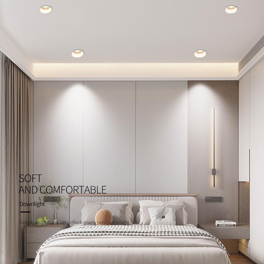 Lot de 15 Spots Encastrés LED De 7,6 Cm (3 Pouces), 3000K/4000K/6000K, IRC ≥ 95, pour Rénovation De Locaux Commerciaux, Maisons Et Salons.,4000k-10W