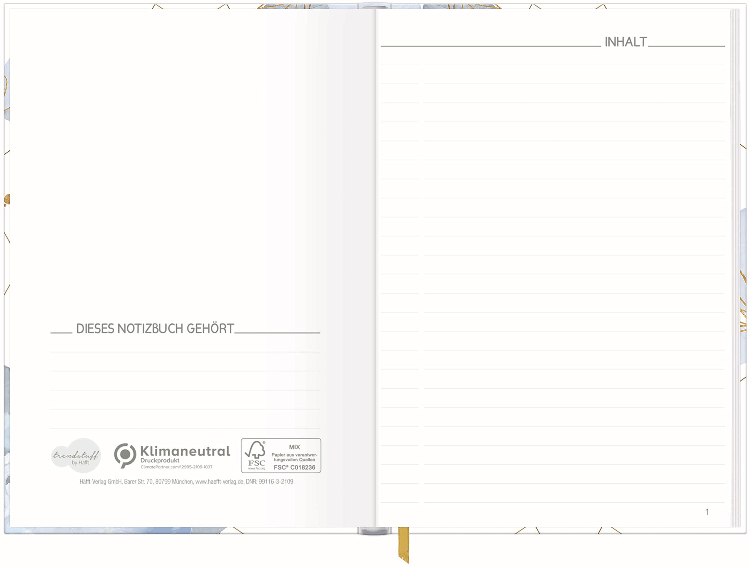 Quaderno A5 a righe Trendstuff by Häfft - 124 pagine, diario, journal, taccuino sostenibile