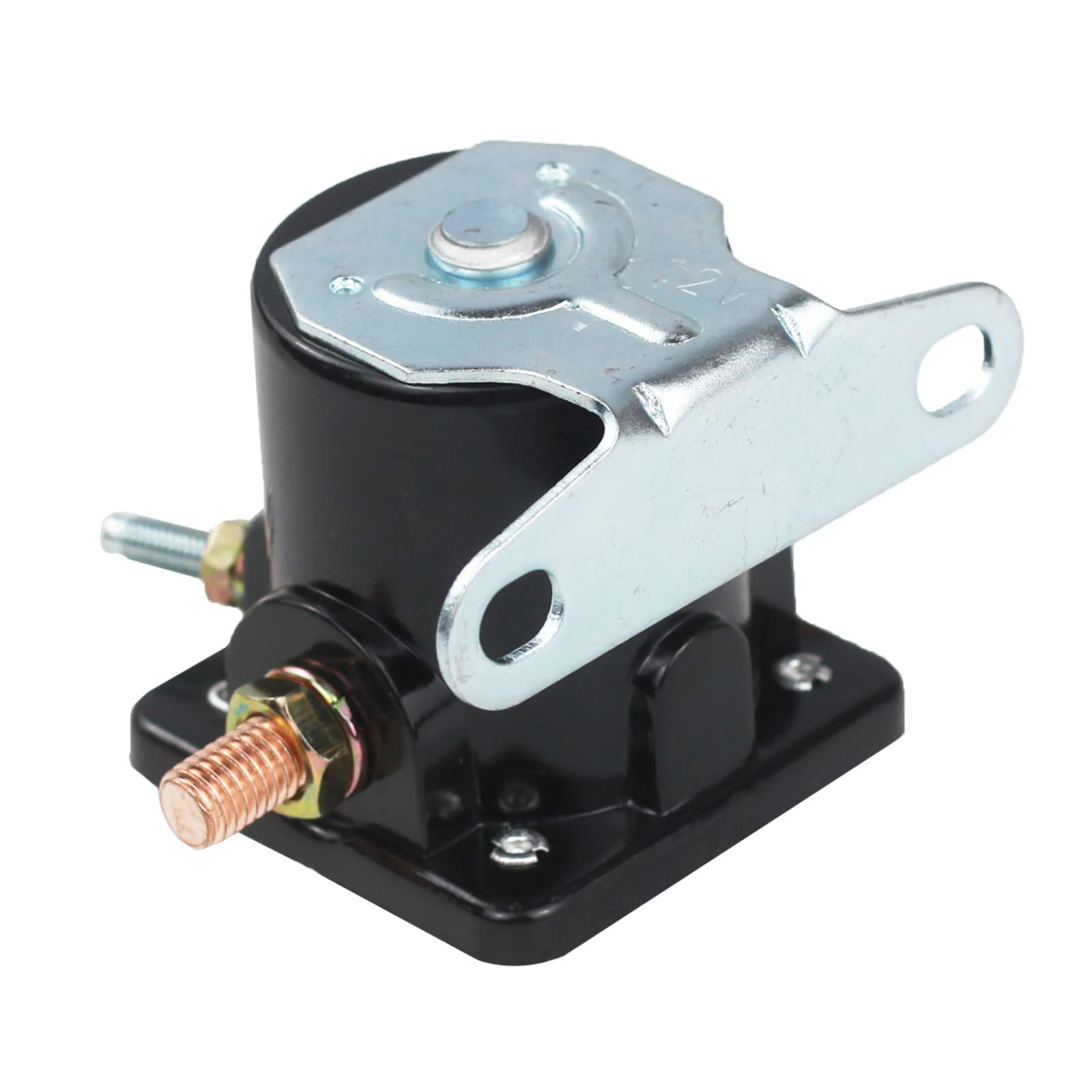 Hot Rod - Relé solenoide de arranque de 12 V de repuesto para Fo-rd B6AZ-11450-A B-6A-11450A C6AF C7AF C9AF C3912 SW-3 SW3 D2AF11450AA 50-430, color negro