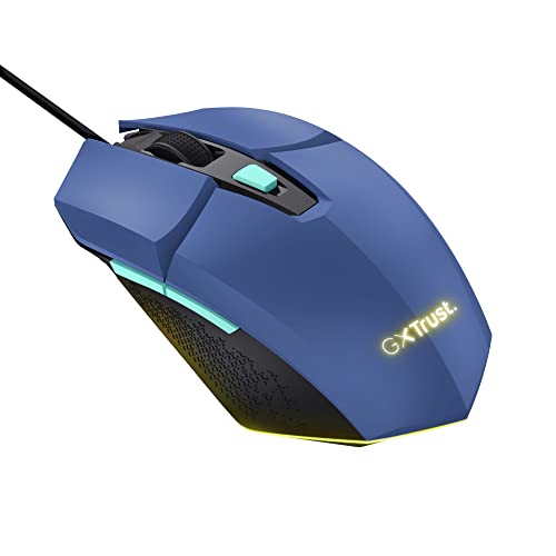 GXT 109B Felox Mouse Gaming con 6 Pulsanti Programmabili, Illuminazione LED Multicolore, Software Incluso, 200-6400 DPI, Mouse con Filo USB 150 cm per PC, Portatile, Computer - Blu - Mouse gaming - Immagine 11