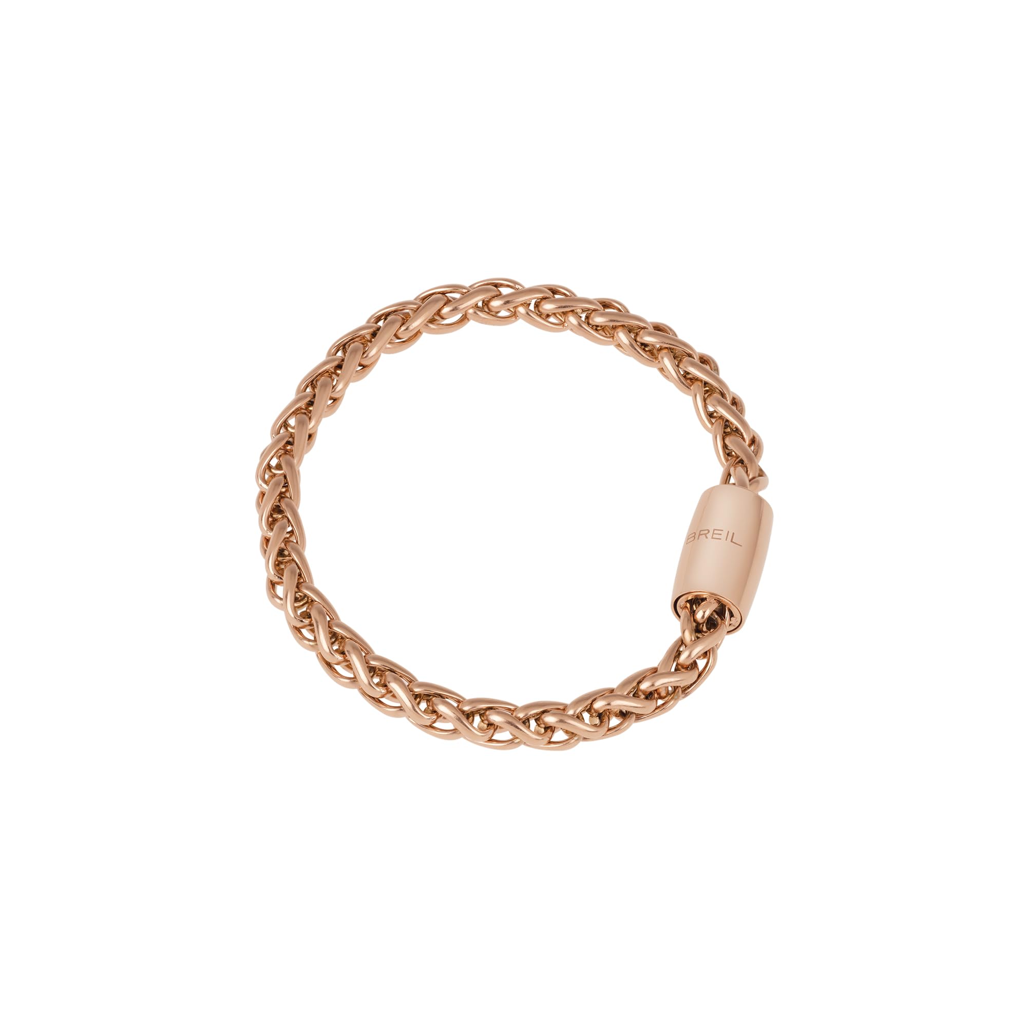 Breil, Collezione Magnetica, Bracciale Donna Small Wave, In Acciaio Lucido Colorato Ip Rose, Con Catena A Spiga E Pratica Chiusura Con Magnete, Colore Rose Gold, Misura 19 Cm-image